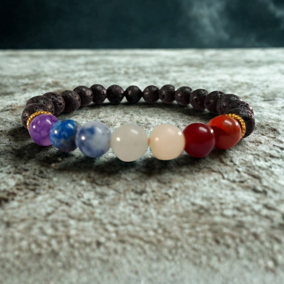 7 CHAKRA WITH LAVA BRACELET