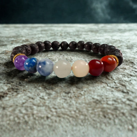 7 CHAKRA WITH LAVA BRACELET